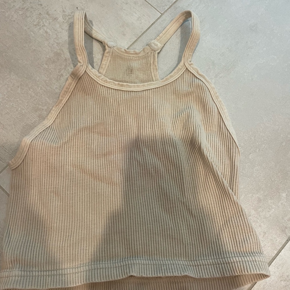 Free People Movement Beige Tank Top